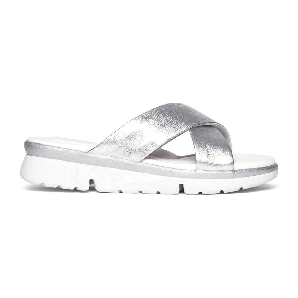 Rockport Womens Sandals Silver - R-Evolution - UK 596-UWFSMY